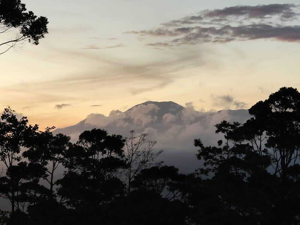 Arenal volcano at dusk