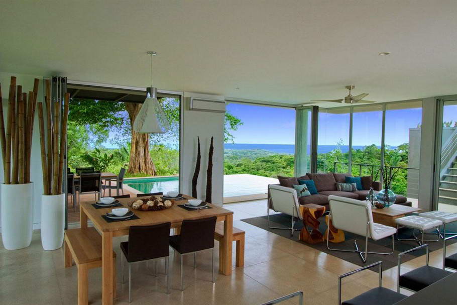 Open living space with ocean view