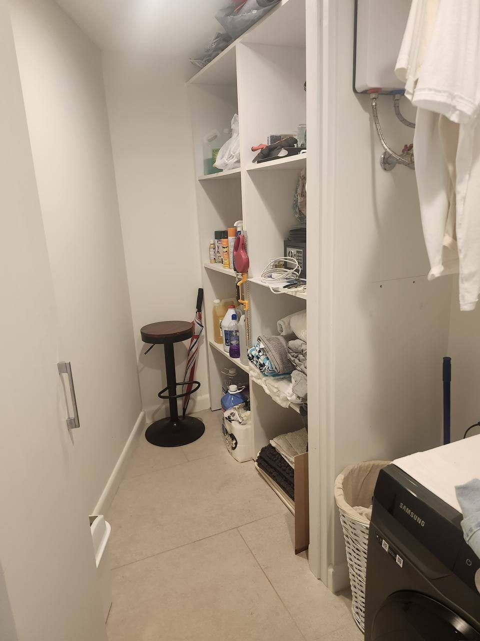 Walk-in closet in the condo