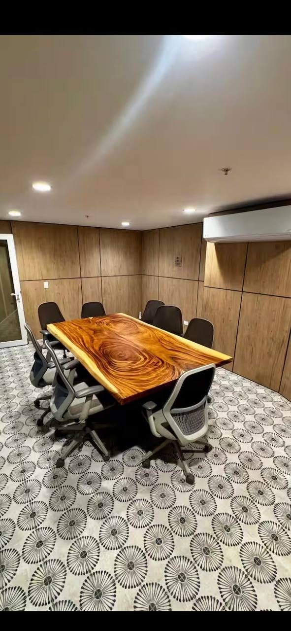 Conference room with large wooden table