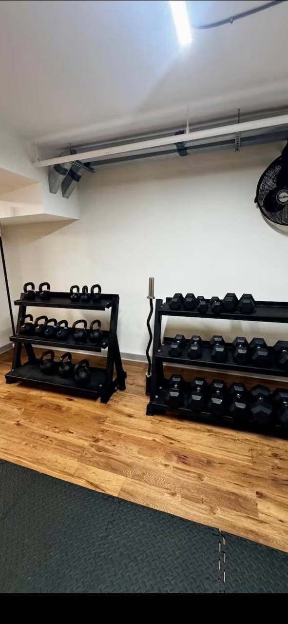 Free weight area of the gym