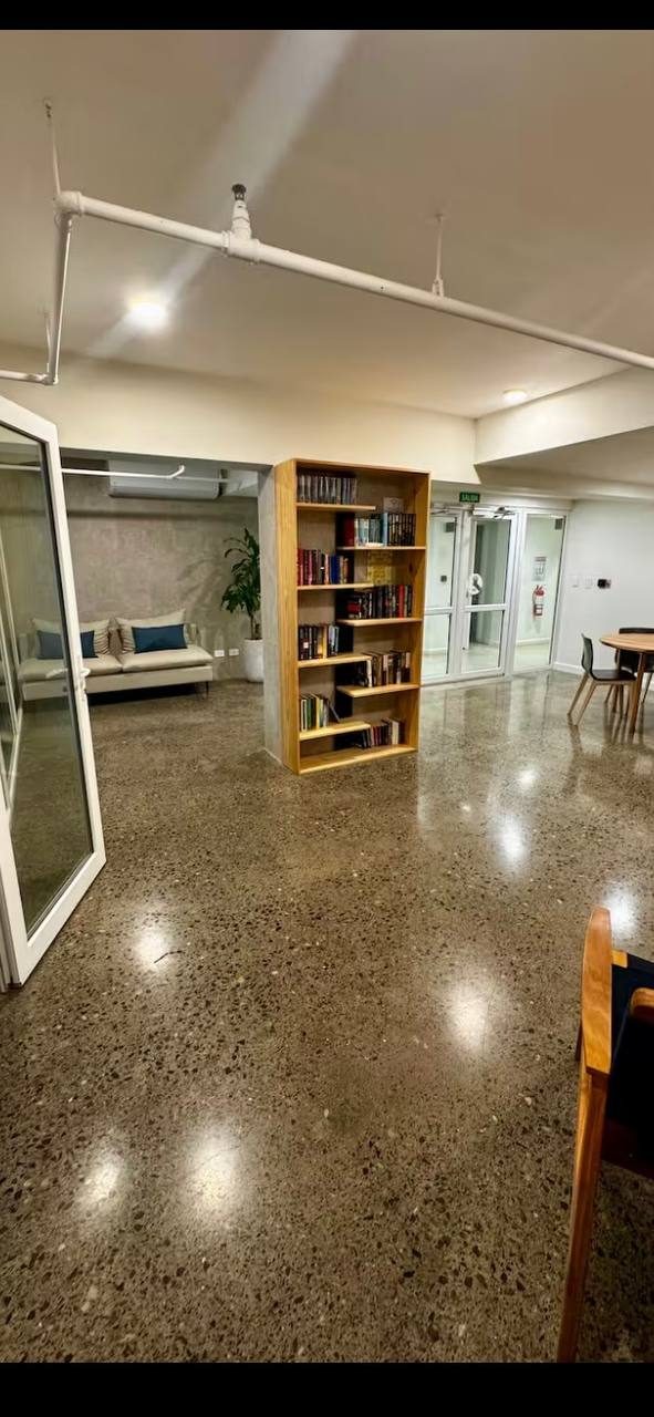 Library and lounge area