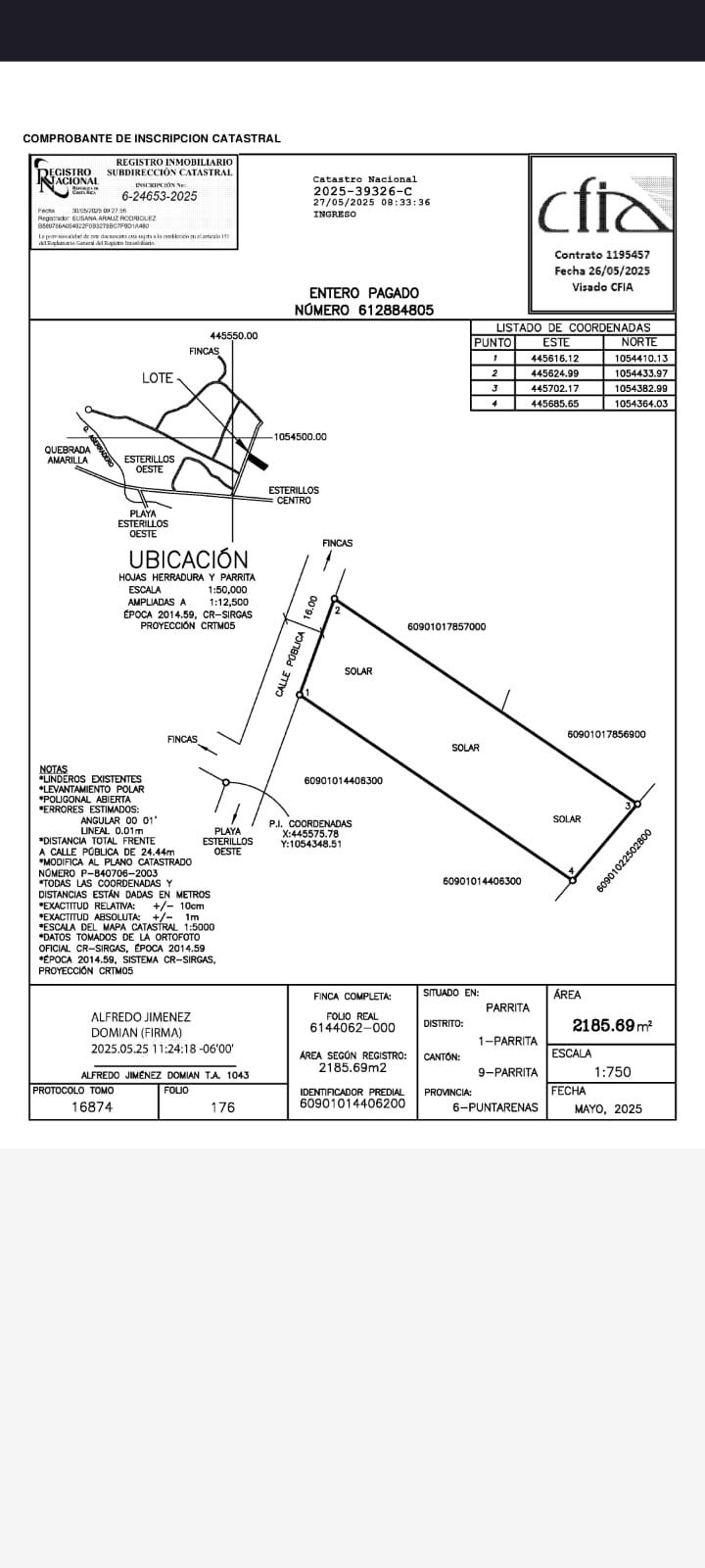 Cadastral map — Folio Real 6144062-000