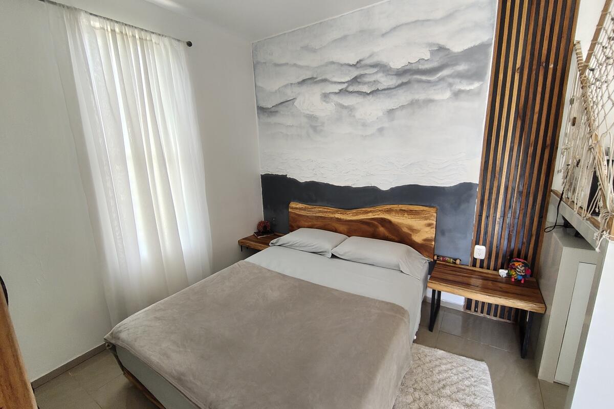 Cloud mural bedroom