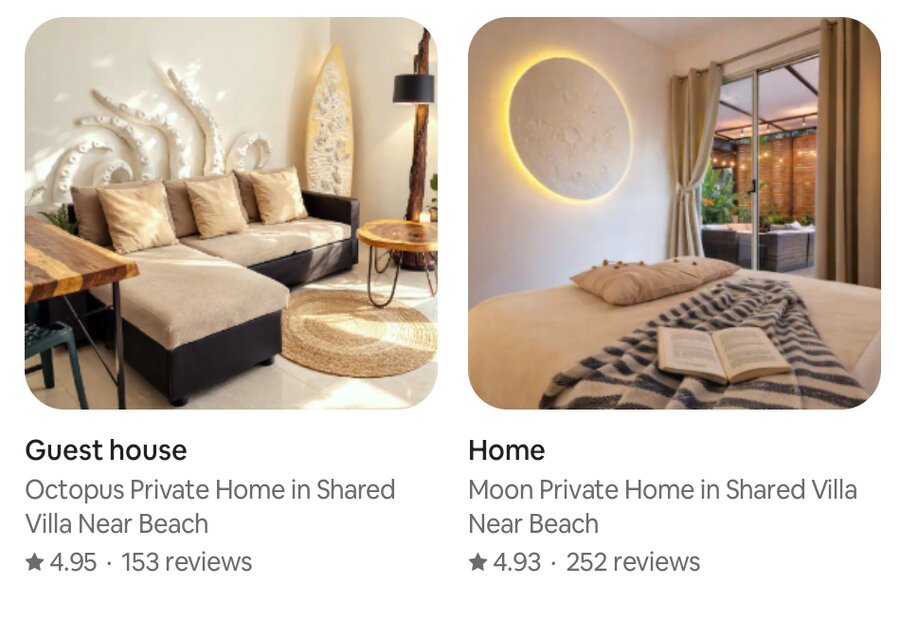 Airbnb listing reviews screenshot