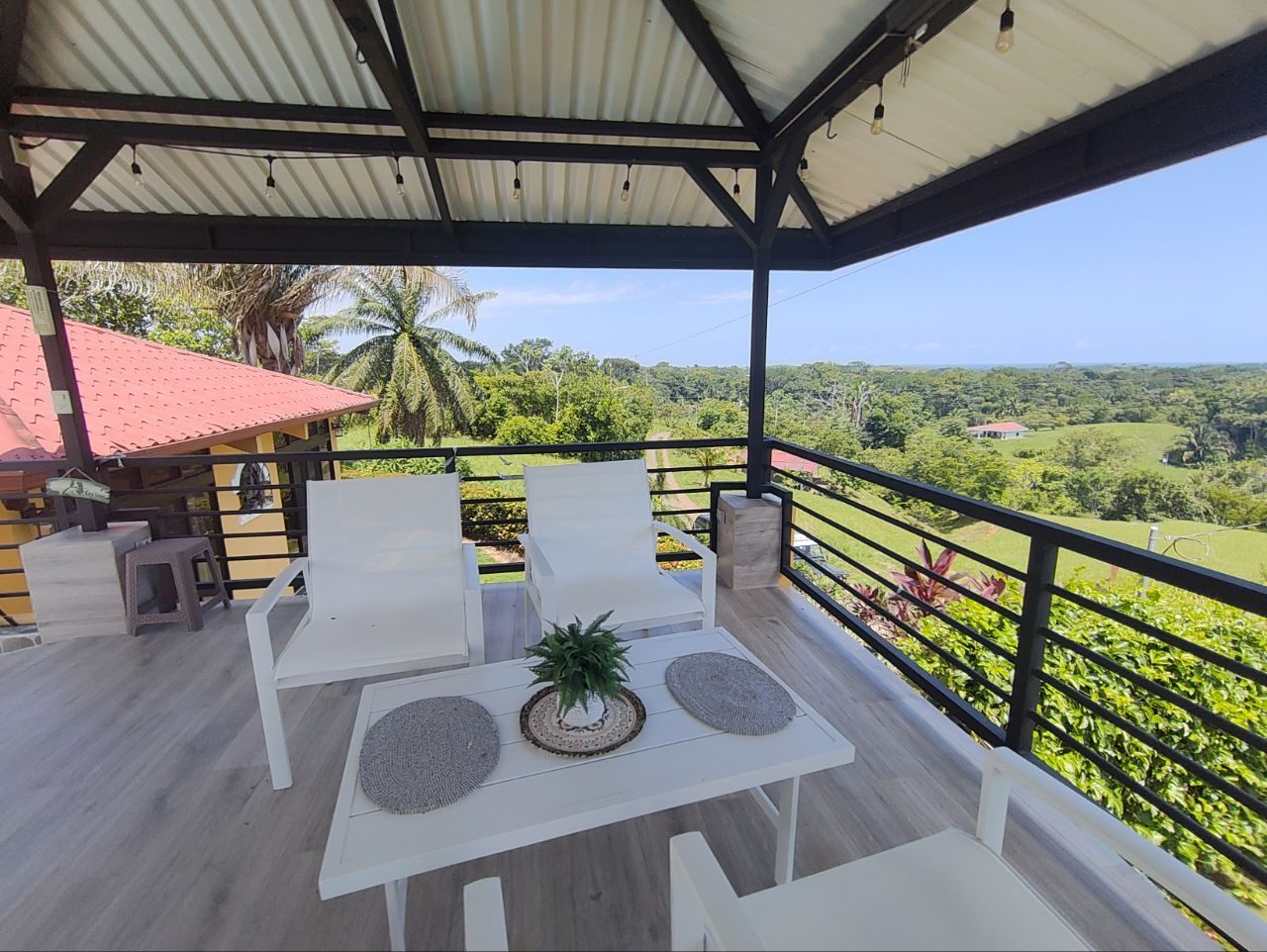 Terrace lounge with views over the valley