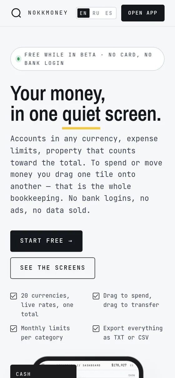 Nokkmoney на телефоне